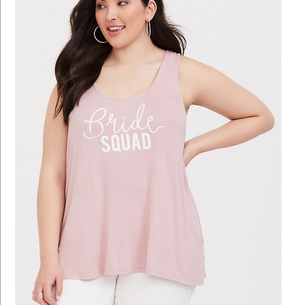 NWT Torrid Pink Bride Squad Strappy Tank Size 0&1